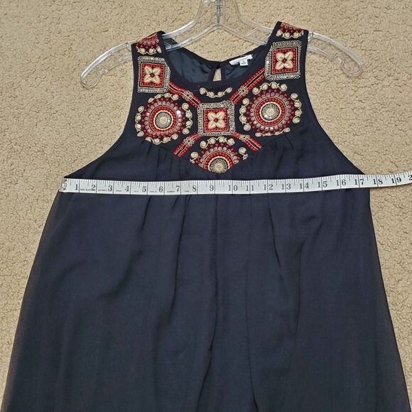 En Creme Sz Small Dress Embroidery & Sequin Black - Picture 7 of 7